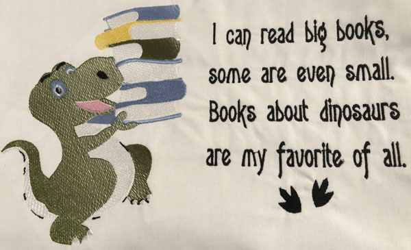 Dinosaur with Books