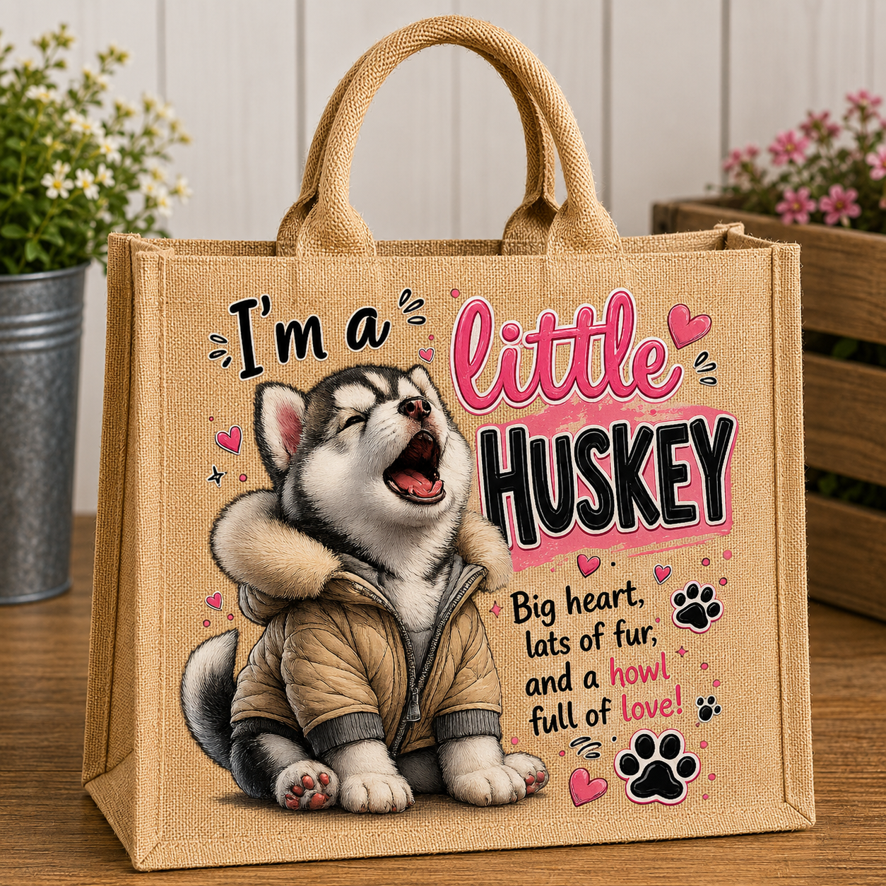 Huskey in Pink