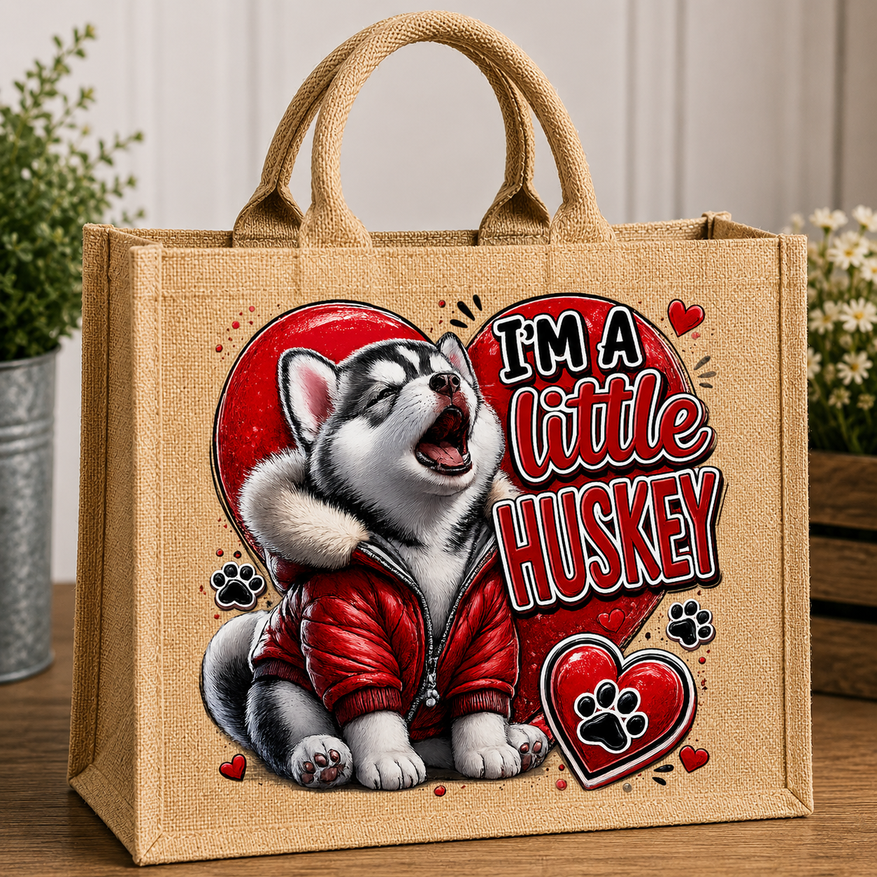 Huskey in Red